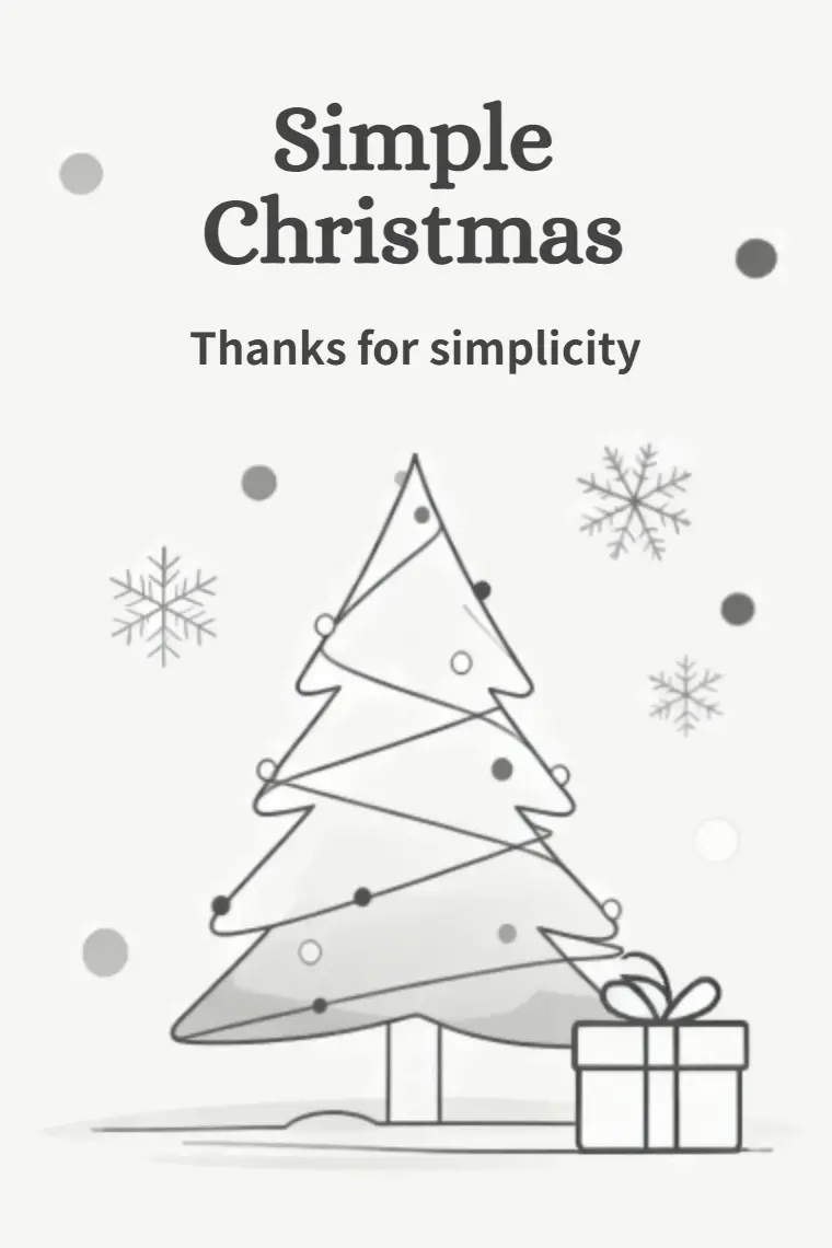 Simple Christmas Tree Christmas Card - animated card template cover