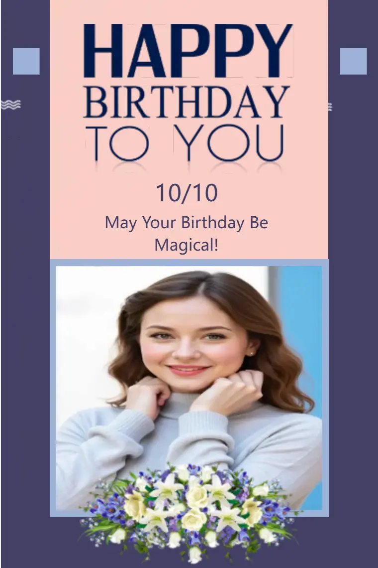 Modern Birthday Greeting Card - animated card template