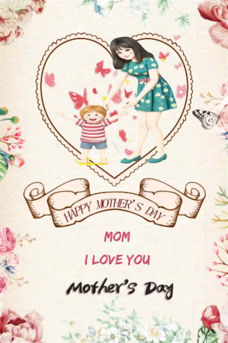 Floral Mother's Day Greeting Card - animated card template