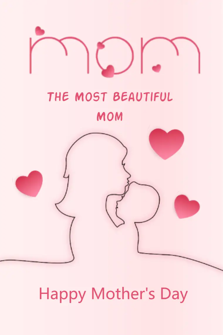 Warm Line Mother's Day Photo Album Card - animated card template
