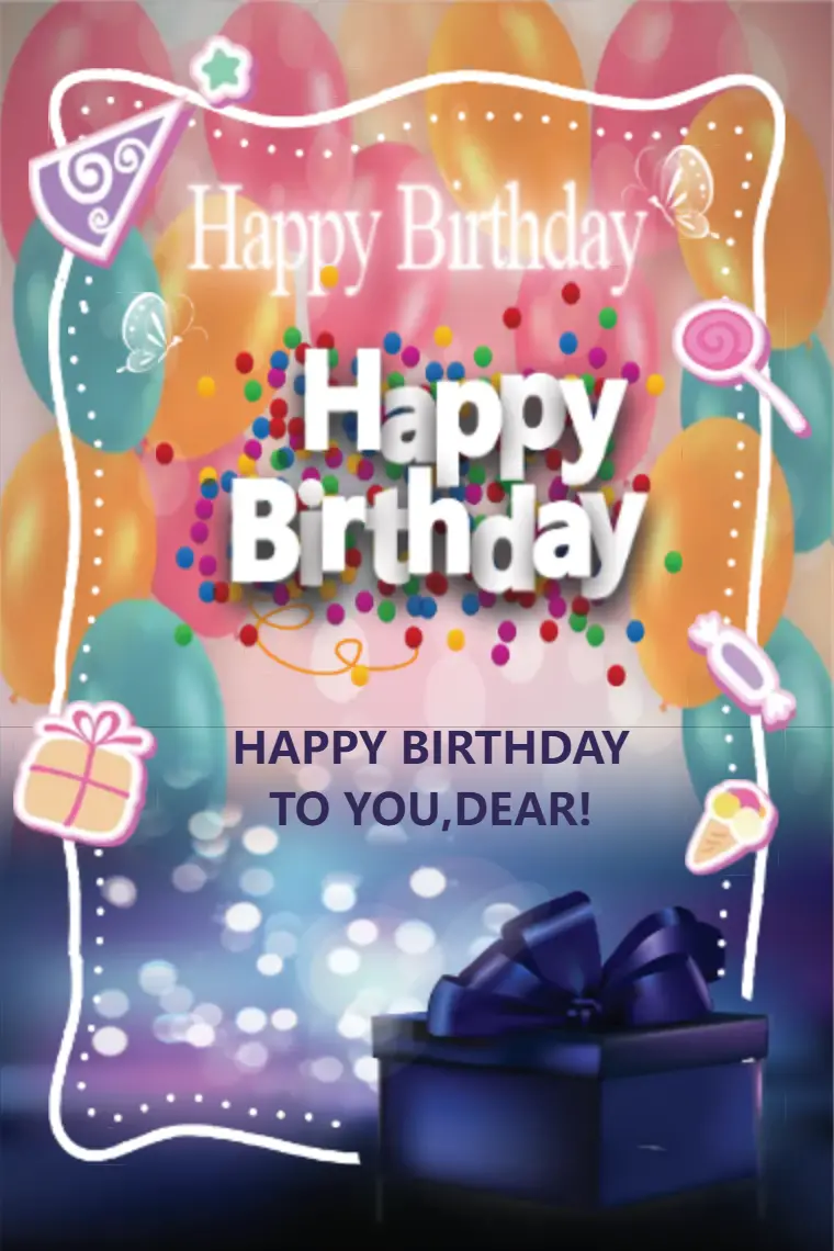 Boyfriend's Birthday Greeting Card - animated card template