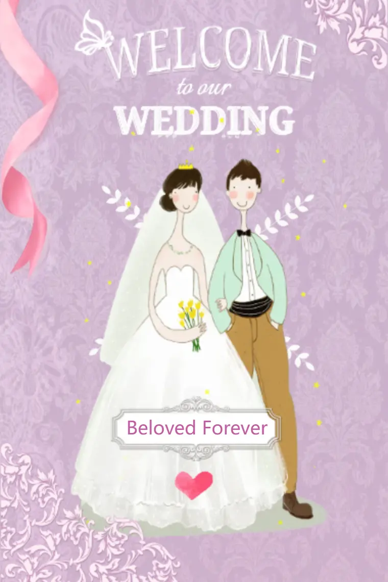 Purple Romantic Wedding Album - animated card template