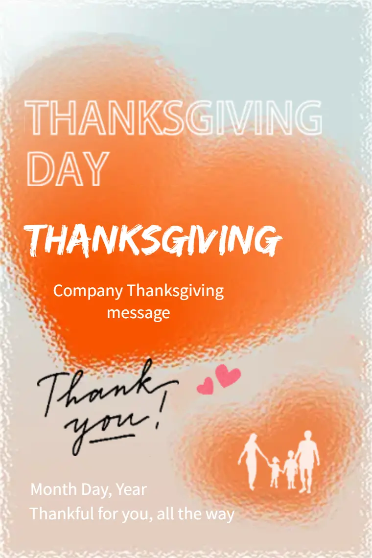 Glass-textured Business Thanksgiving Card - animated card template