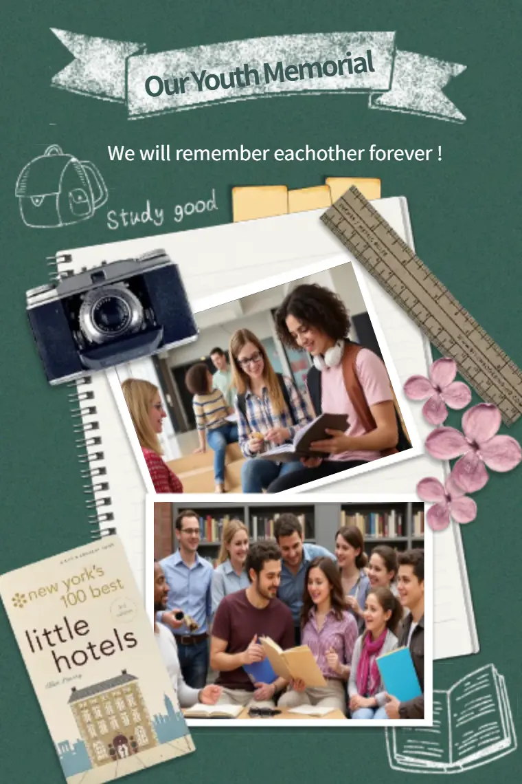 Green Youth Graduation Memorial Friendship Card - animated card template cover
