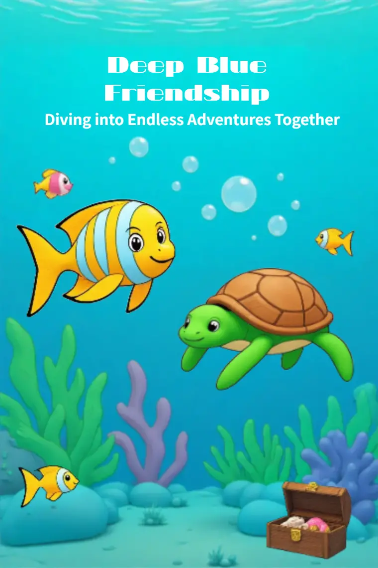 Undersea Style Friendship Card - animated card template cover