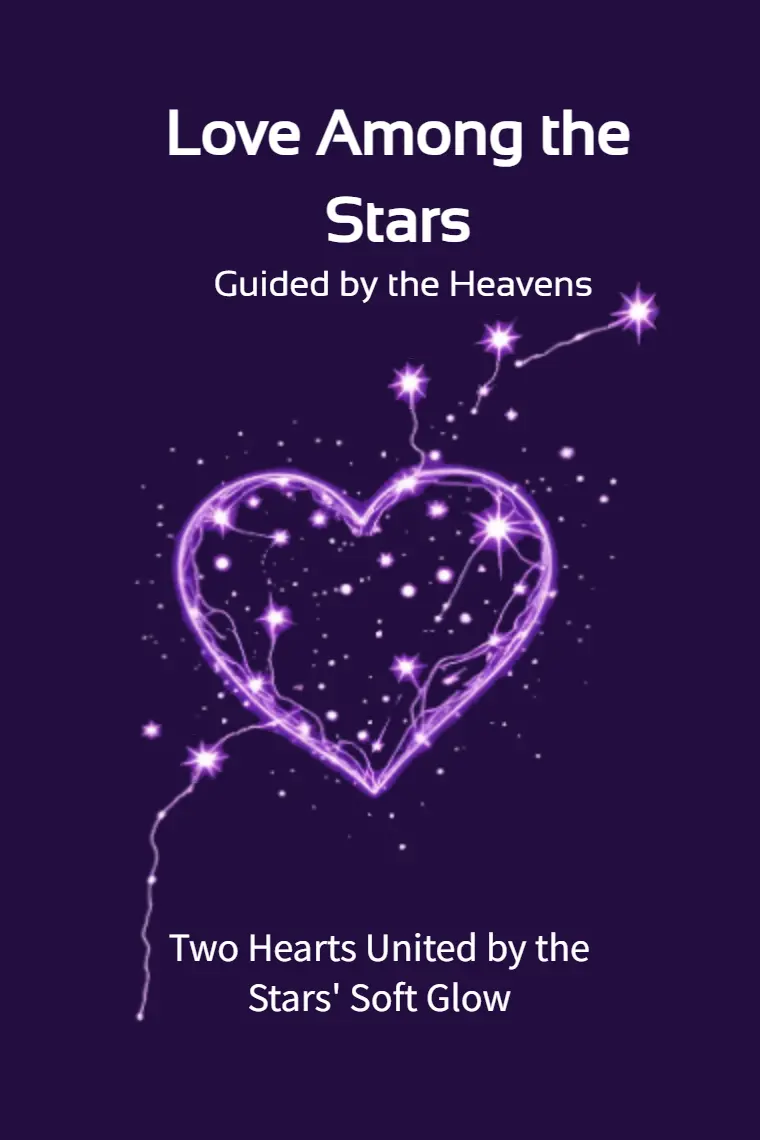 Dark Purple Heart-Shaped Constellation Love Card - animated card template cover