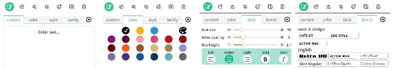 Chang the Content and Style of Text Elements Panel