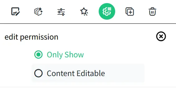 Edit Permissions for Card Elements Panel